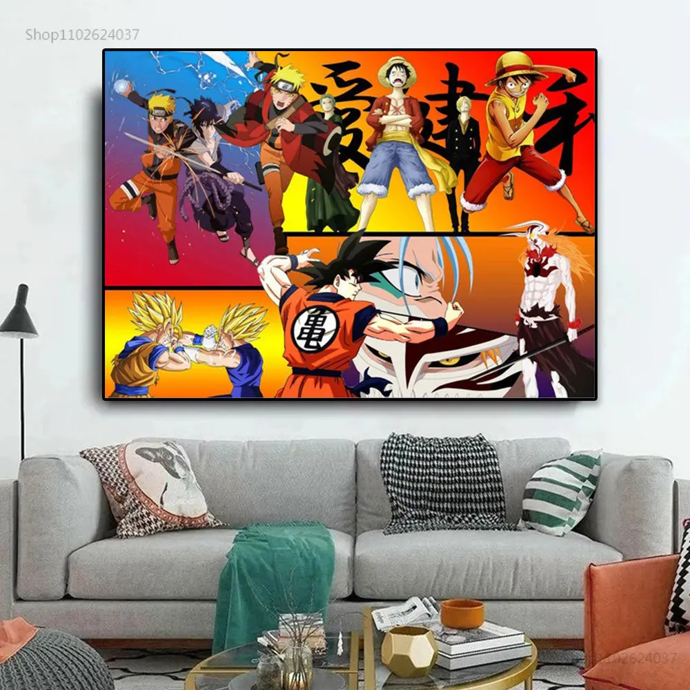 

5D DIY Diamond Painting Kit Japanese Anime One Piece Luffy Diamond Embroidery Mosaic Art Rhinestone Home Decor Gift
