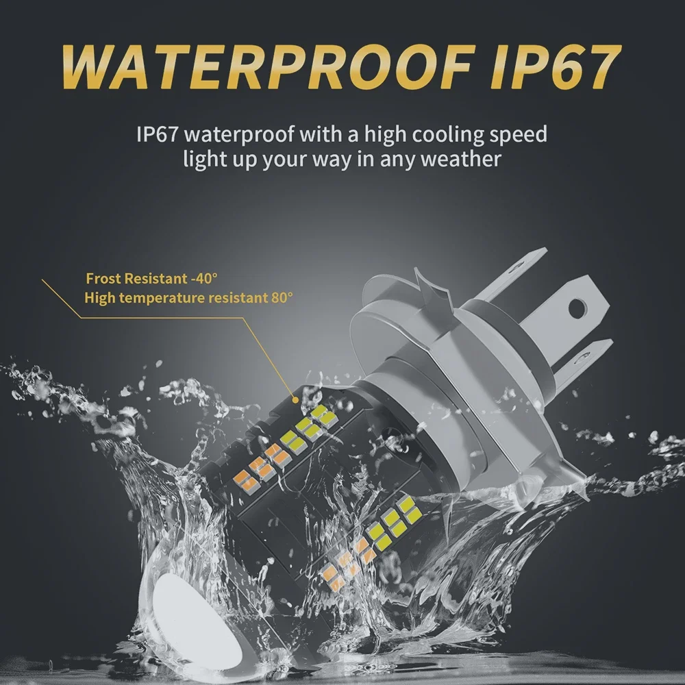 Oprah 8000Lm мотоциклетные светодиодные лампы для фар H4 H6 BA20D P15D с линзами BMW ATV