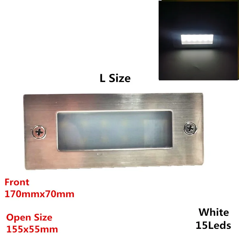 

IP65 Подземный светильник 12 светодиодов 15 светодиодный светильник для лестницы Ступенчатый светильник Встраиваемый погребенный светильник Крытый и открытый Лестничные светильники 85-265 В