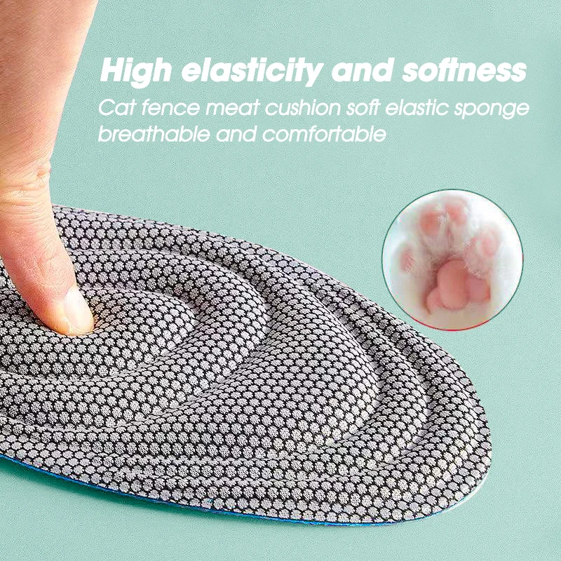 4PCS Memory Foam Orthopedic Insoles Shoe pad Men Women Nano Antibacterial Deodorization Insole Sweat Absorption Running Cushion