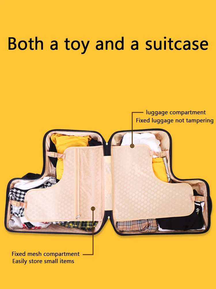 AO WEI LA Children's Trolley Case Can Sit and Ride Luggage 24 Inch Men's and Women's Trolley Universal Wheel Traverl Suitcase