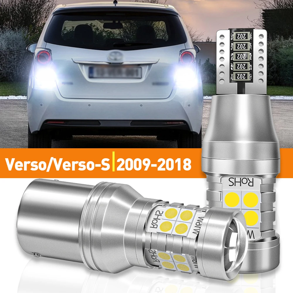 2 sztuki świateł cofania LED do Toyoty Verso Verso-S 2009-2018 2010 2011 2012 2013 2014 2015 2016 2017 Akcesoria Lampa Canbus