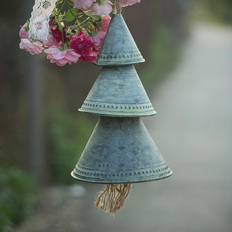 

Rural retro 3-storey wind chime hanging in living room decoration gift car outdoor garden decoration Wind Chime
