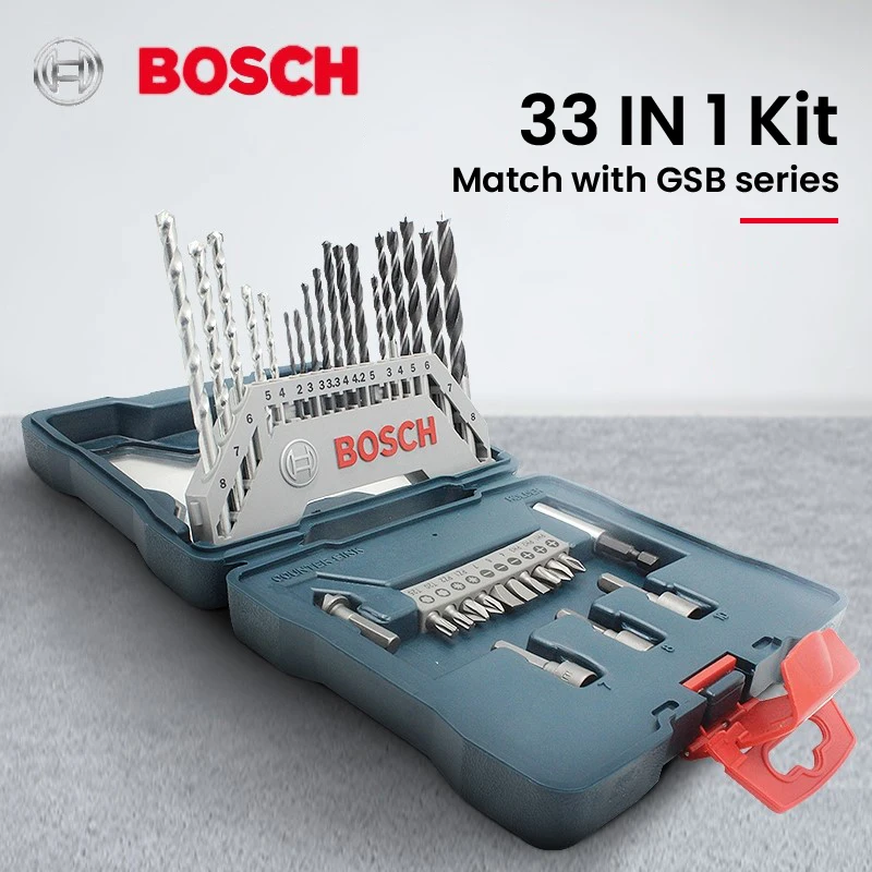 

Bosch 33pcs Drill Bit Screwdriver Bit Mixing Set Work For Bosch Power Tools GSB/GBM/TSB/TBM/TSR Series