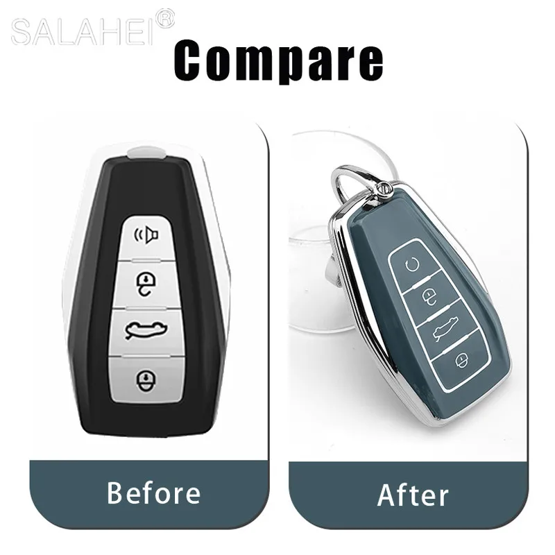 Чехол для автомобильного ключа из ТПУ чехол ключей Geely Azkarra FY11 Coolray Atlas Boyue NL3 Emgrand X7
