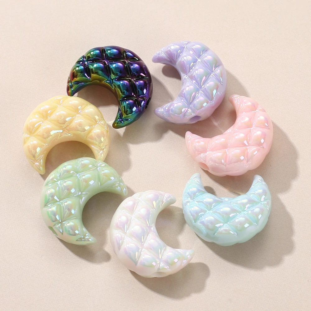 20 шт. разноцветные бусины в форме Луны