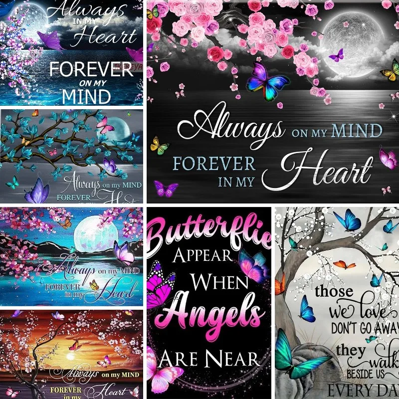 5D алмазная живопись сделай сам всегда на моем уме вечная в сердце полноразмерная