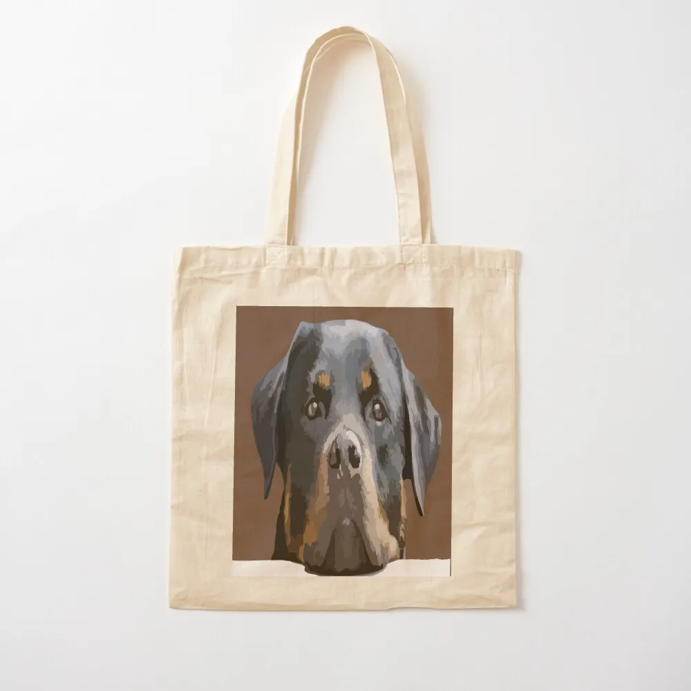Фото Ротвейлер Peering Over A White Wall Vector Tote Bag ручная сумка женская тканевая сумка женская отличная ткань №2