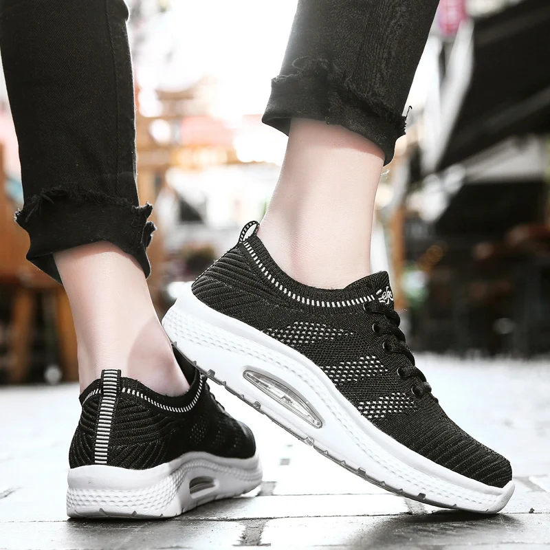 Casual Sneakers Comfortable Women's Tennis Shoes Breathable Training Footwear Air Cushion Female Outdoor Sports Shoes Platform