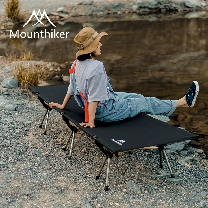 

Mounthiker Folding Bed Ultralight Camping Cot Portable Travel Bed Outdoor Single Person Hiking Deck Chair Sleeping Bed 190*65CM