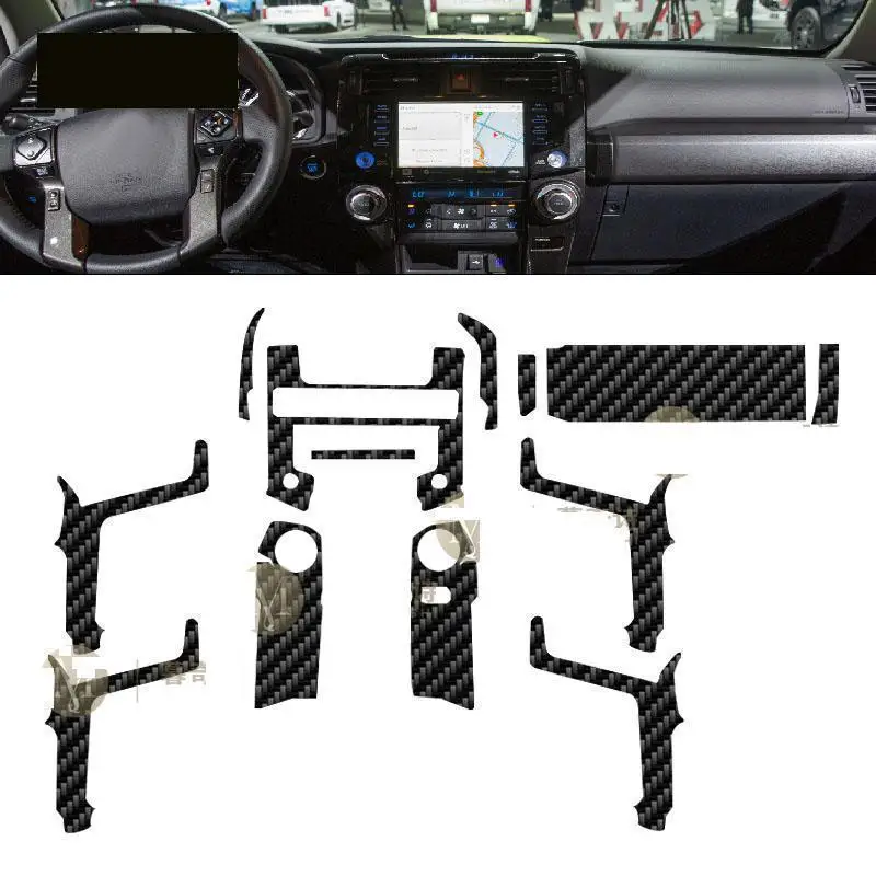 

For Toyota 4Runner 2022-2023 Car interior carbon fibre Film 5D PET Center console Anti scratch resist film Accessories refit PPF