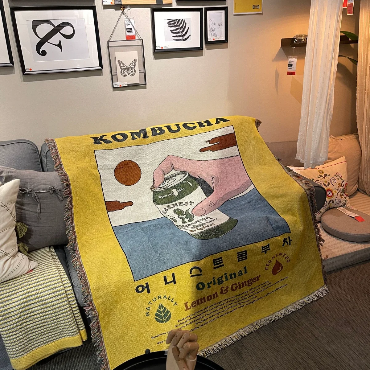 

Одеяло Kombucha s и Jette, гобеленовое одеяло s для кровати, одеяло для пикника, нордическое покрывало, мультяшное всесезонное одеяло для дивана