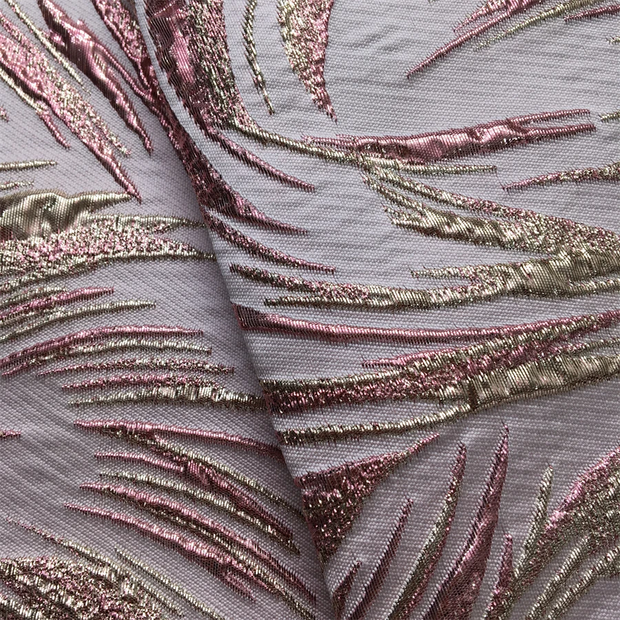 Жаккардовая ткань и кружево африканская позолоченная кружевная Brocad вечерние