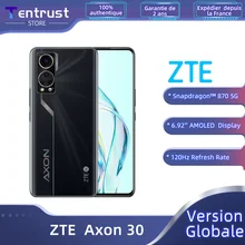 Global Version ZTE Axon 30 5G Smartphone Snapdragon 870 Under Screen Camera 120HZ AMOLED Display 65W FastCharge 5G Gaming Phone