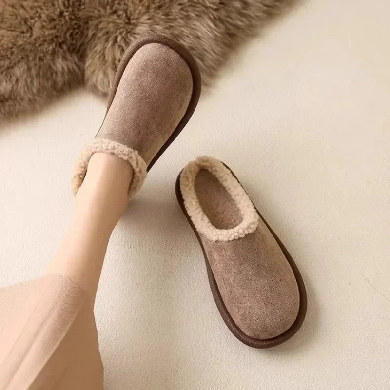2024 высококачественная обувь женские тапочки с закрытым носком теплые