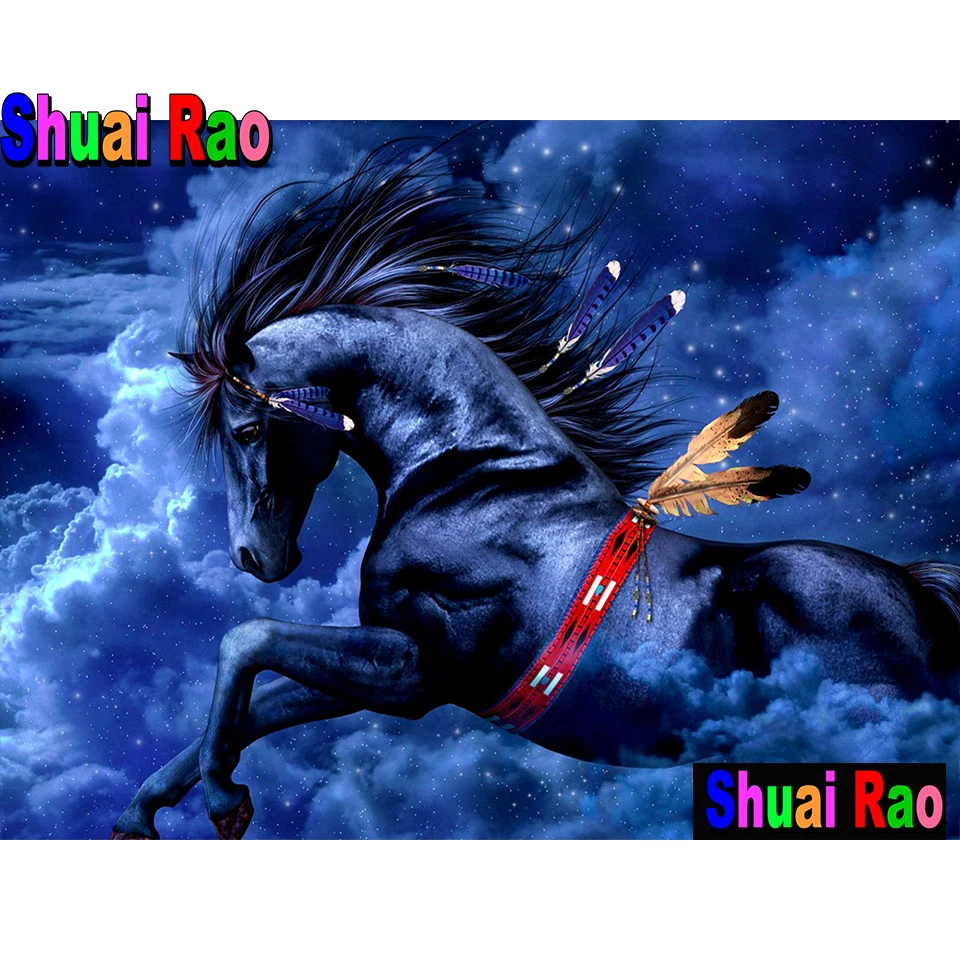 Фэнтезийная лошадь 5d diy наборы для алмазной живописи Spirit лошади полная Алмазная вышивка мозаика крест sttich Настенный декор