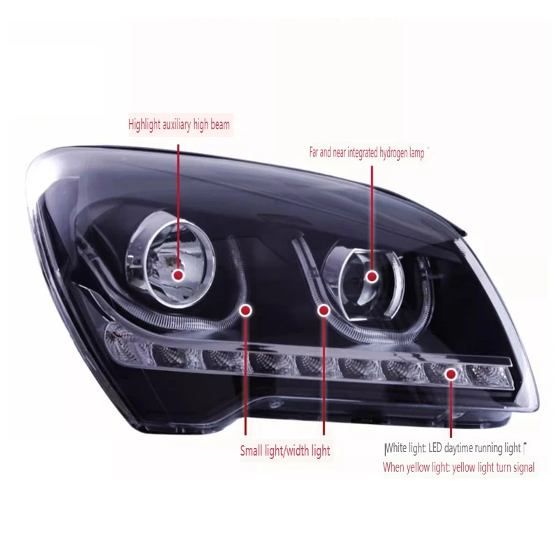 Стайлинг автомобиля для KIA Sportage светодиодные фары 2006-2013 DRL указатель поворота