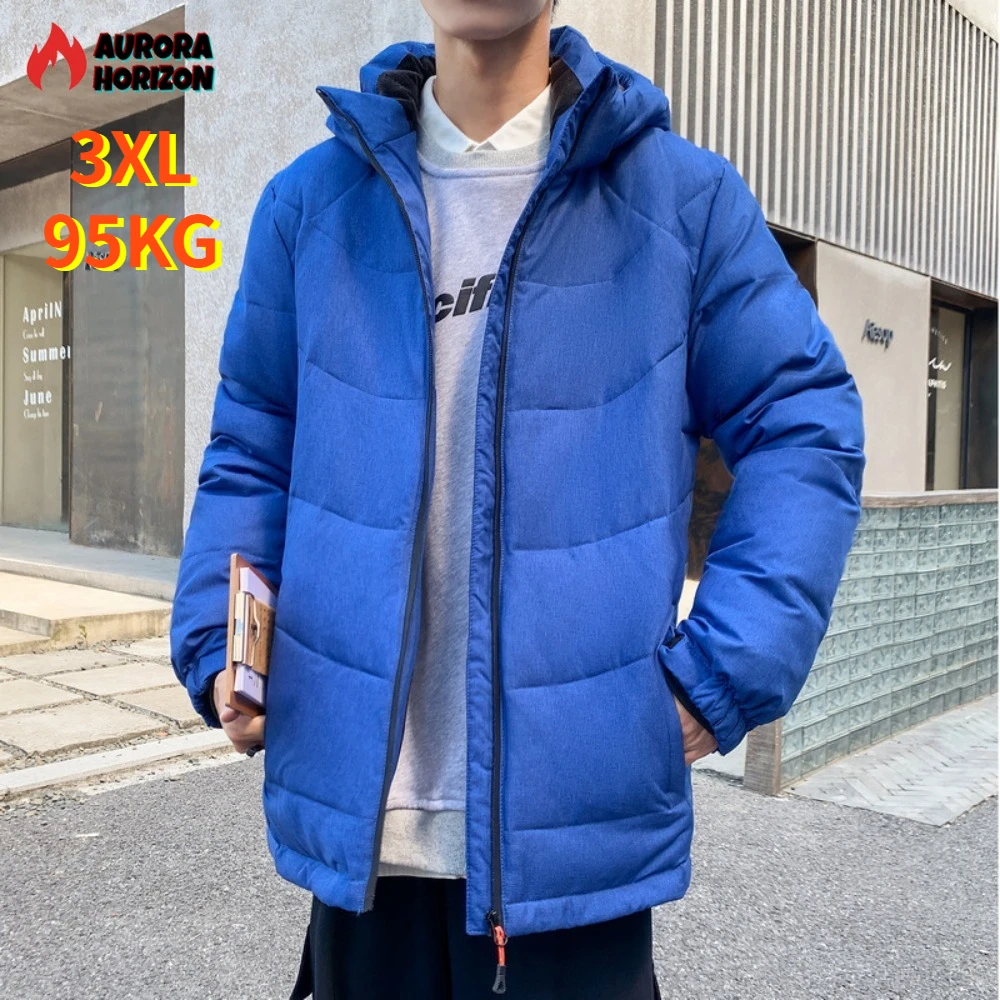

AuroraHorizon High Quality Duck Down Overcoat Thermal Winter Men's Jacket Warm Hooded Thick Puffer Jacket Coat Male Casual Parka