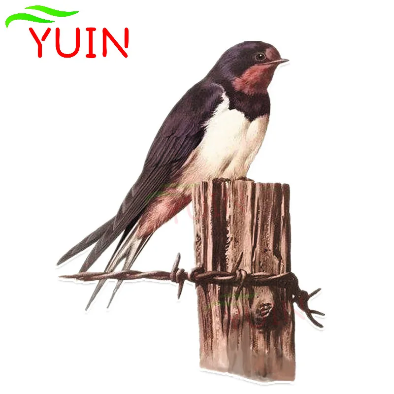 

Coolest Swallow Car Sticker on The Tree Stump Personalized Motorcycle Cars Accessories PVC Decoration Waterproof Decal 15*12cm