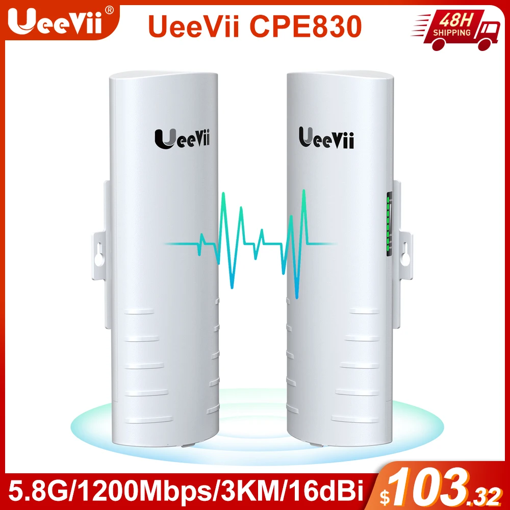 UeeVii CPE830 Gigabit Wifi Bridge Router 3KM 1200Mbps Wireless Router Outside CPE Router Kit Wireless Bridge Wifi Repeater