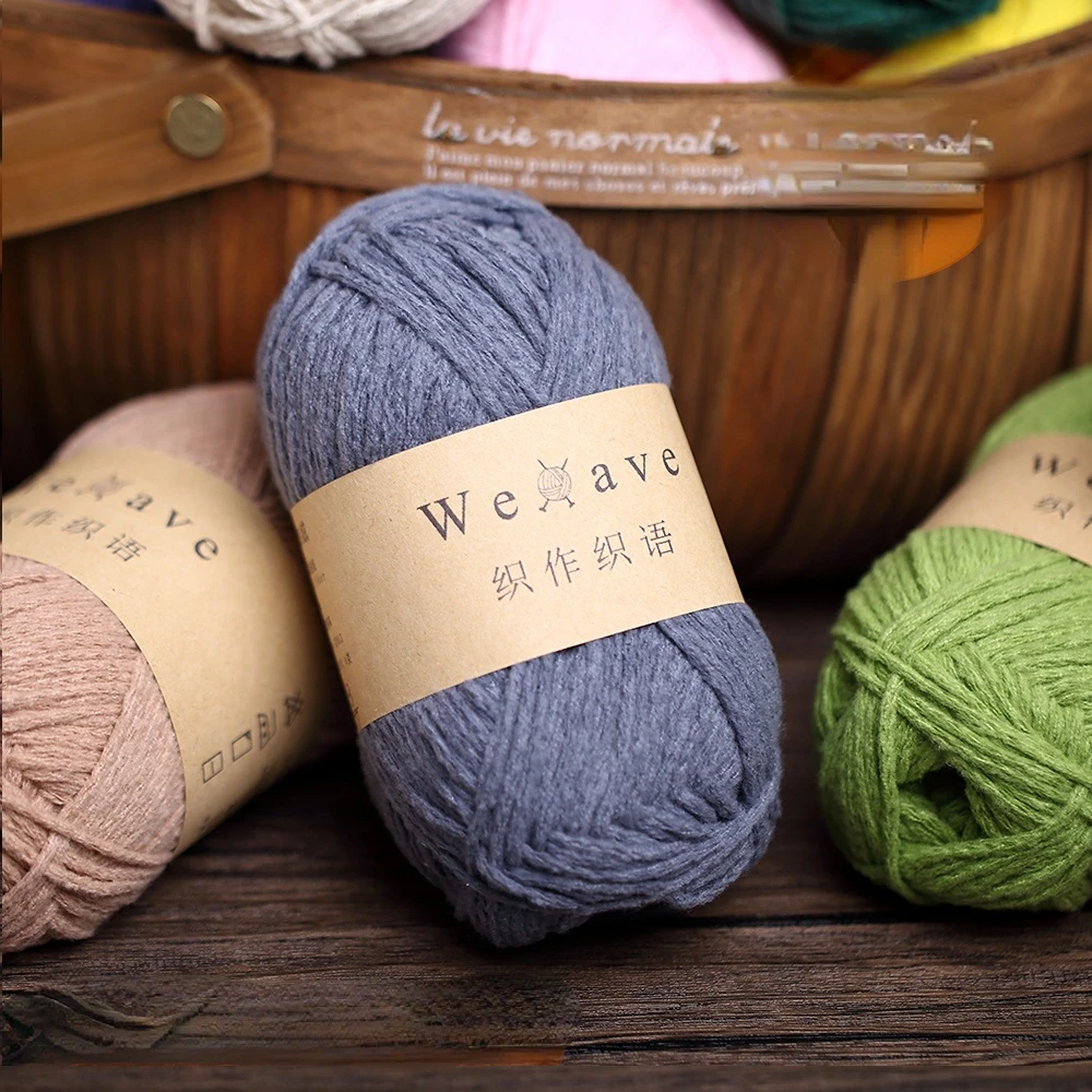 

100M / Set Round Strand Korean Wool 50g Chunky Yarn Sweater Scarf Hat Shawl Bib DIY Hand Woven Crochet Socks Wool thick yarn