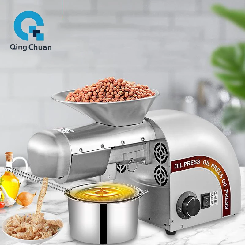 Пресс для масла 1250 Вт 5-8 кг за часы дома 220 В 110 холодная соковыжималка арахиса