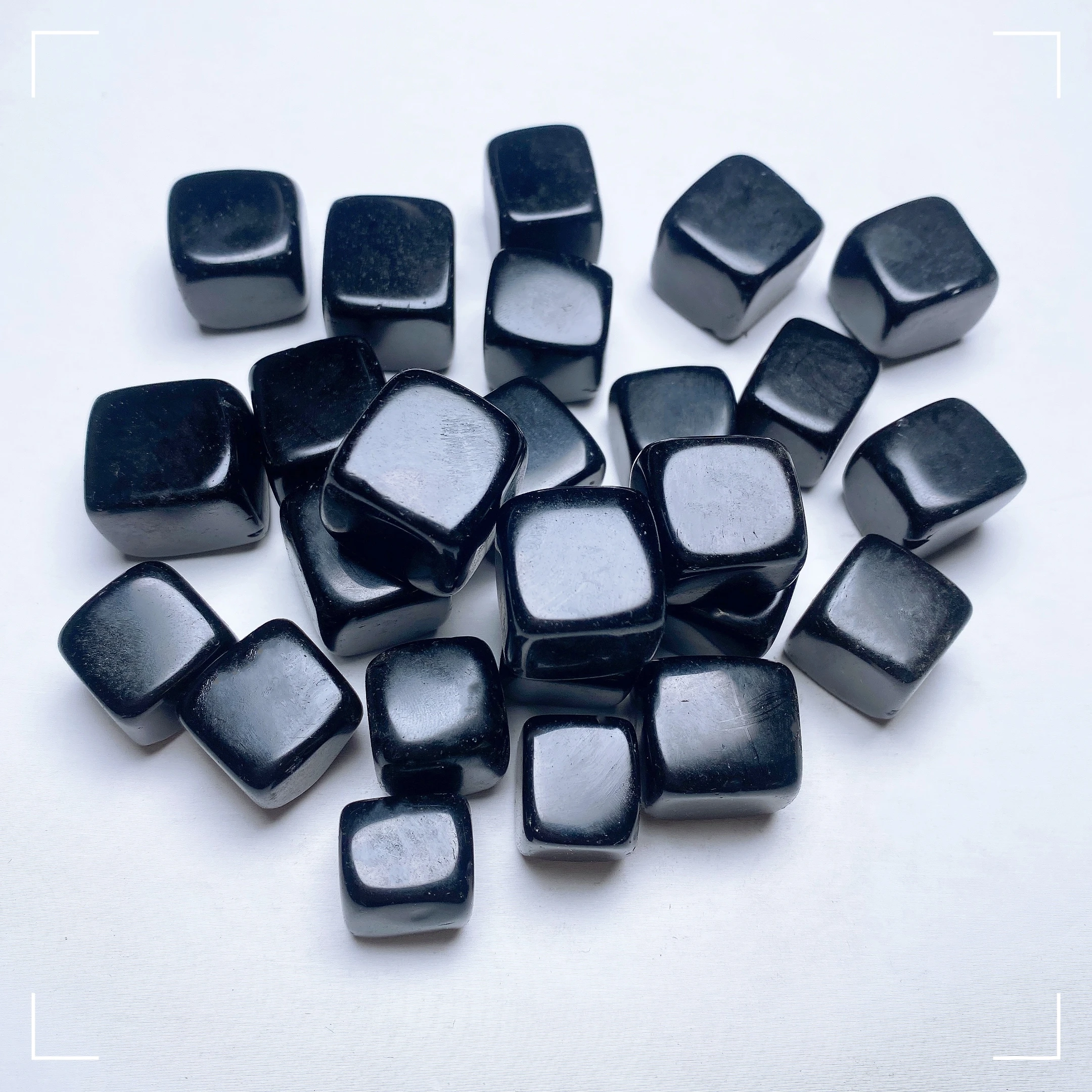 Натуральный черный обсидиан куб целебная полированная энергия минеральный