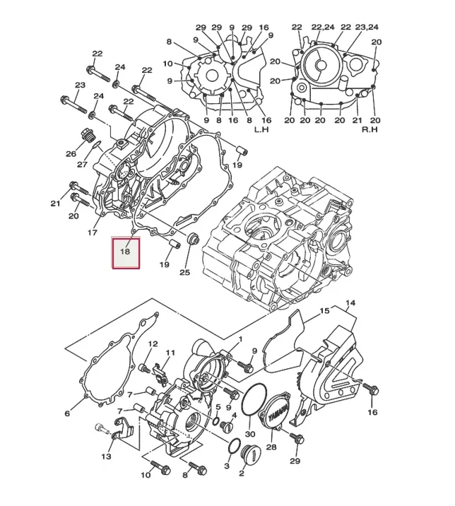 Прокладка крышки сцепления двигателя мотоцикла для Yamaha XT250 2013-2024 RAPTOR 250 YFM25 2008-2013