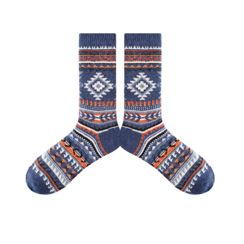 5 Pairs Winter Warm Wool Male Men Socks Super Thicker Vintage Fashion Color Christmas Gift Socks