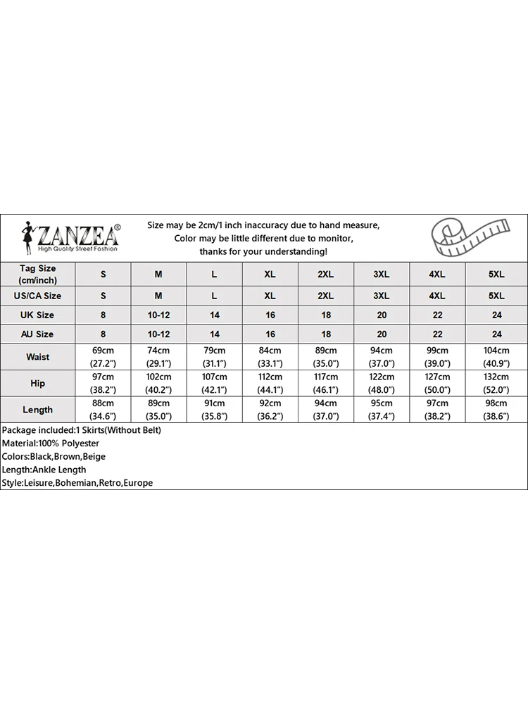 Однотонная женская юбка ZANZEA
