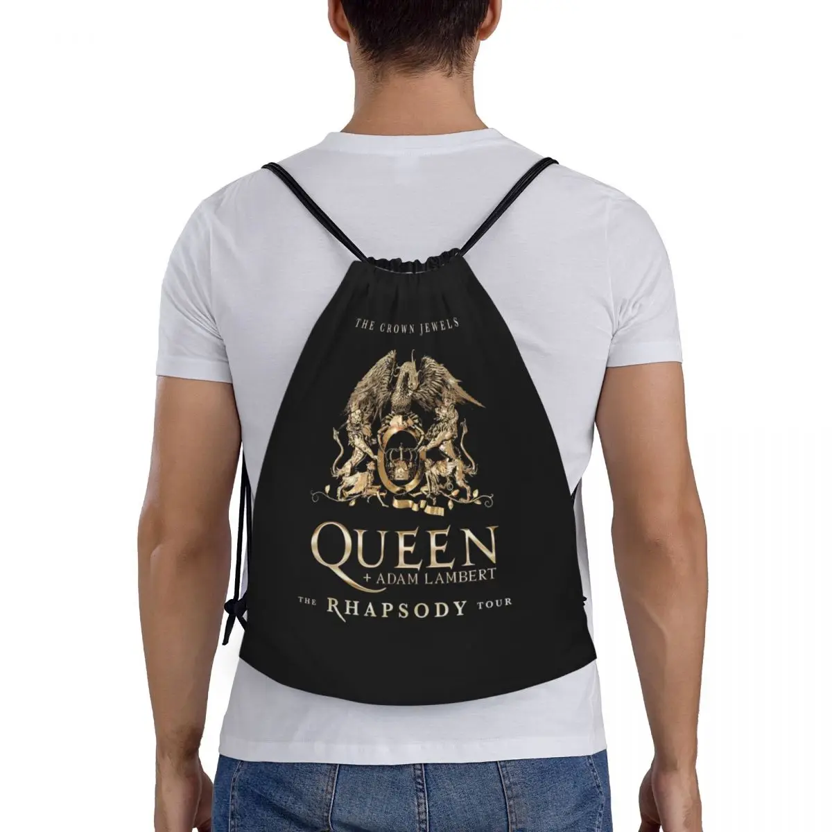 Персонализированные сумки Freddie Mercury Crown на шнурке для покупок рюкзаки йоги женщин