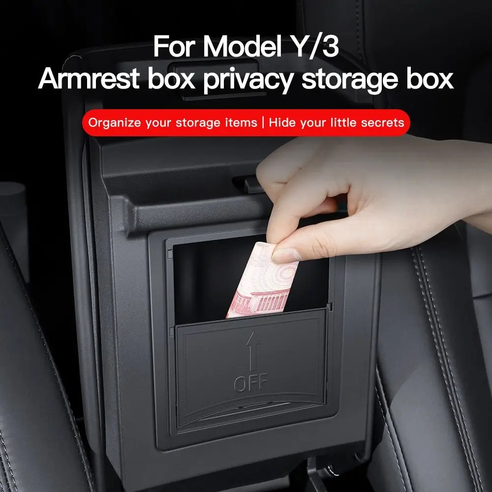 

Interior Modification Case Accessories Car Central Control Armrest Container Storage Box Hidden For Tesla Model 3 Y