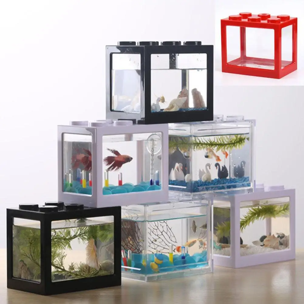 

[ READY STOCK ] Superposed Mini Aquarium Fishbowl for Rumble Fish Marimo Spider Marimo(No USB No Light)