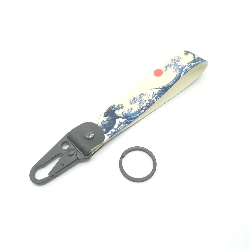 

Автомобильный брелок Hokkaido Waves Jdm, брелок для ключей, нейлоновый термопереносный ремешок, модифицированный ремешок для морского солнца, Honda Toyota, автоподвеска