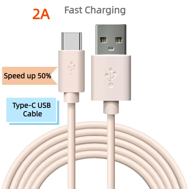 2023 Pink Usb To Type C Cable For Samsung Huawei 2a Fast Usb Charging Type-c Charger Data Cable For Xiaomi Redmi Usb C Cable