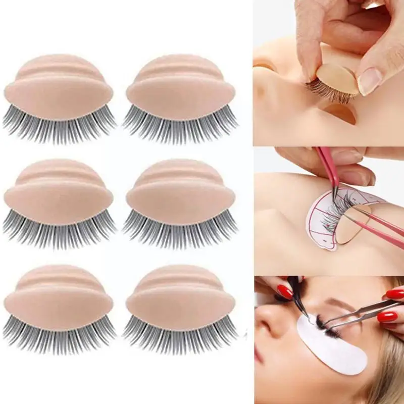 

False Eyelashe Extension Grafting Practice Mannequin Extension Model Model Head Training Professional Head Silicone Eyelash E1U6