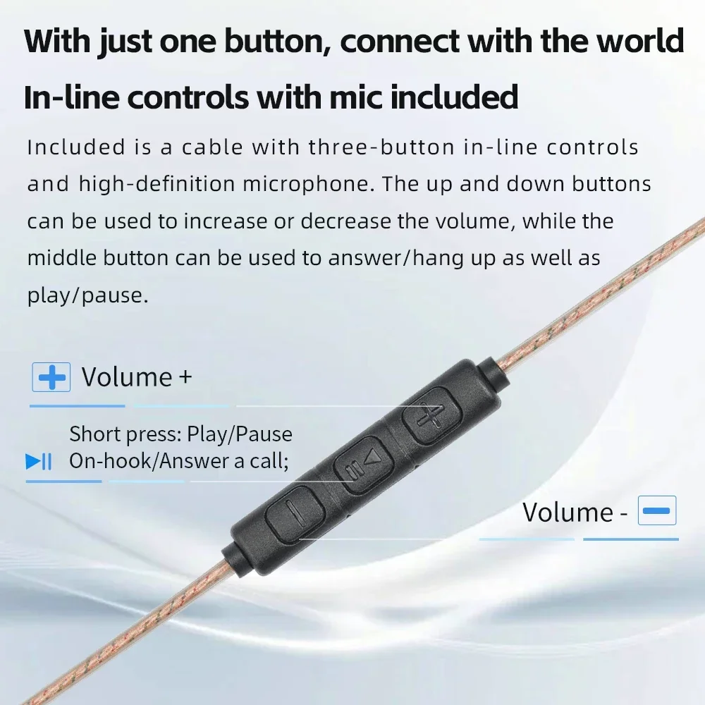 Фото Наушники FiiO JD10 с разъемом 3.5 мм / Type-C, проводные, внутриканальные, Hi-Res Audio, HIFI, стерео, с усиленными басами, для спорта и игр №3