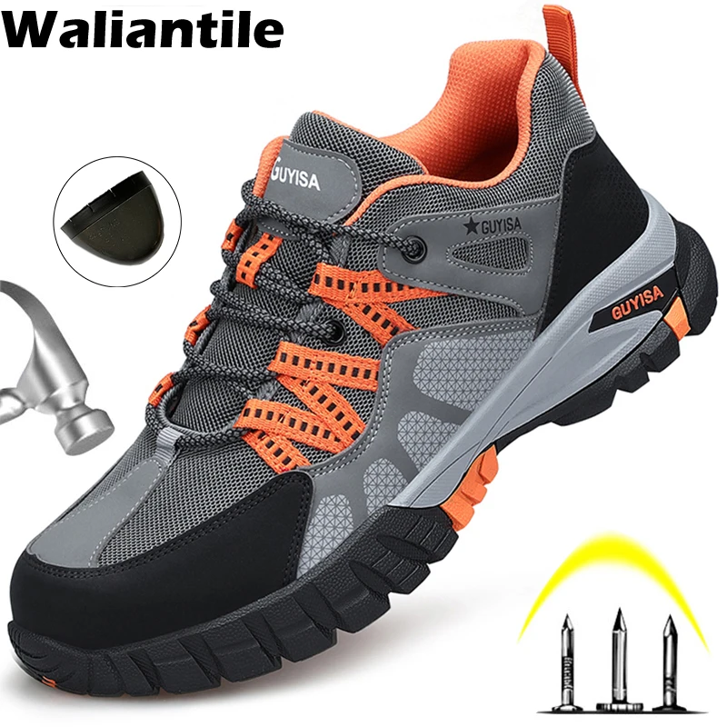 Male Construction Non-slip Working Boots Shoes Indestructibl