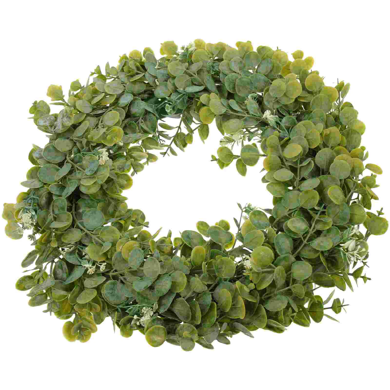 

Wreath Eucalyptus Leaf Fake Green Decoration Bay Greenery Faux Leaves Door Wreaths Garland Decor Wall Silk Farmhouse Garden