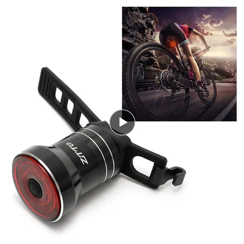 

Smart Traffic Light Bicycle Rear Light Auto Start/Stop Brake Sensing IPx6 Waterproof USB Charge Cycling Tail Taillight Bike LED