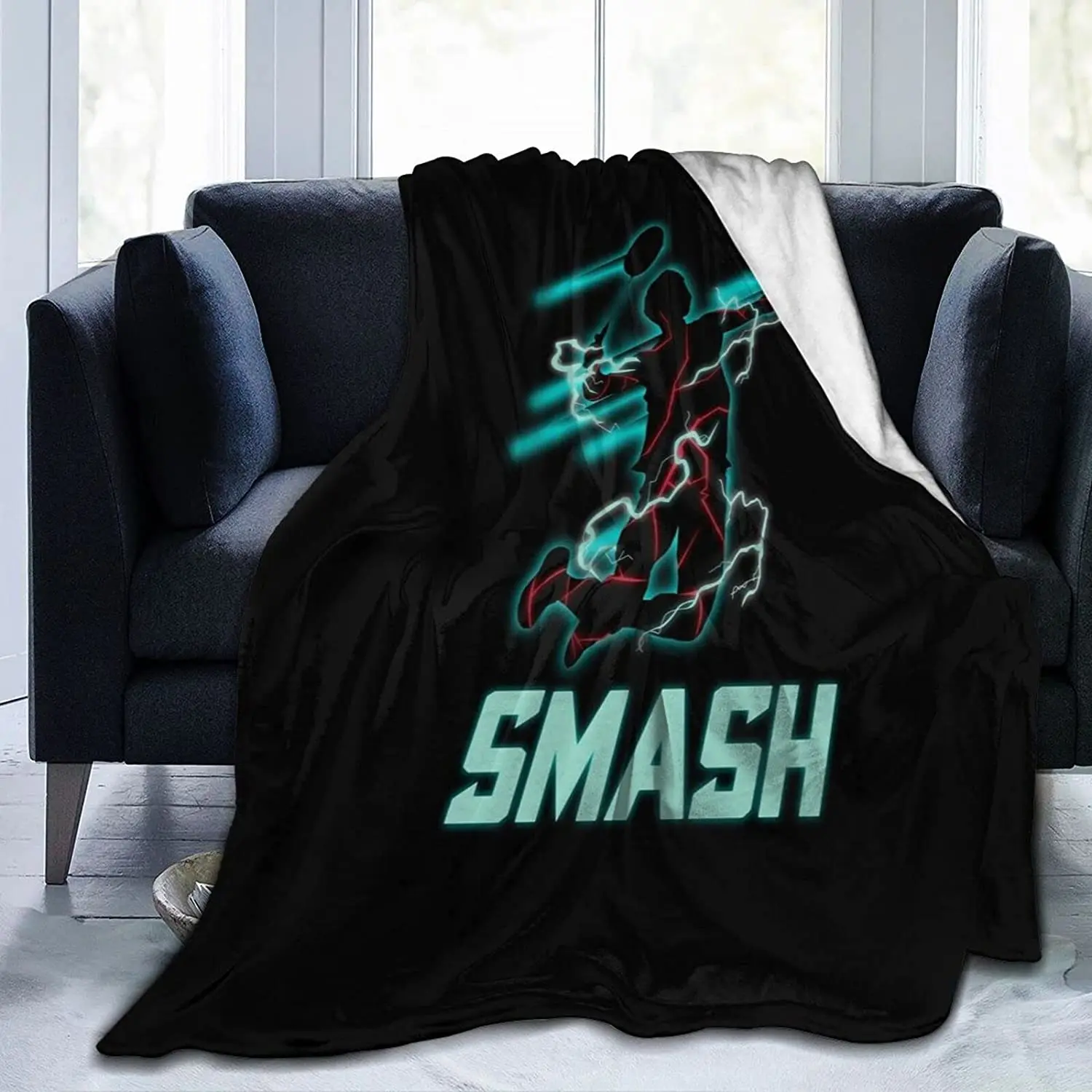

Badminton Smash Soft Flannel Blanket Lightweight Fleece Blanket Air Conditioner is Suitable for Bedroom Living Room Sofa