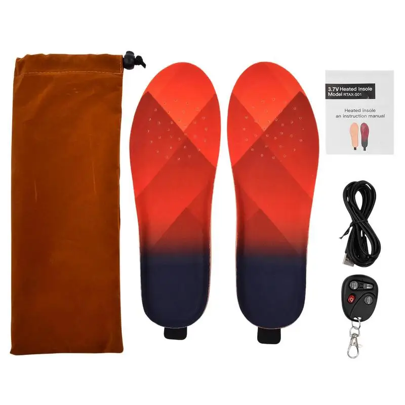 

USB Heated Shoe Insoles Feet Warm Sock Pad Mat Electrically Heating Insoles Free Cut Warm Thermal Winter Insole Man Women