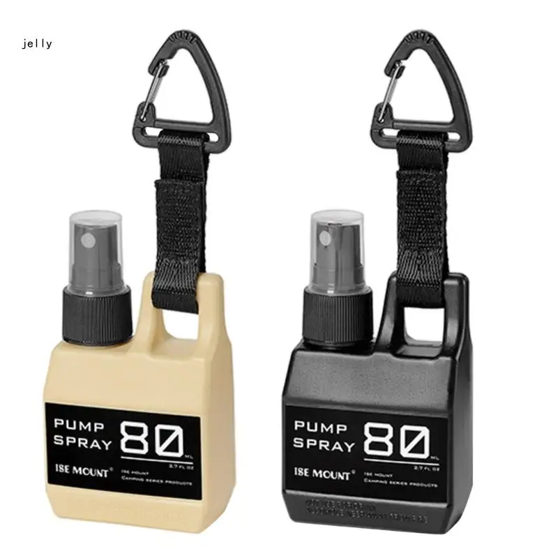 

448C Portable Empty Cosmetic Container Outdoor Camping Hiking 80ml Perfumes Refillable Pump Bottle with Buckle