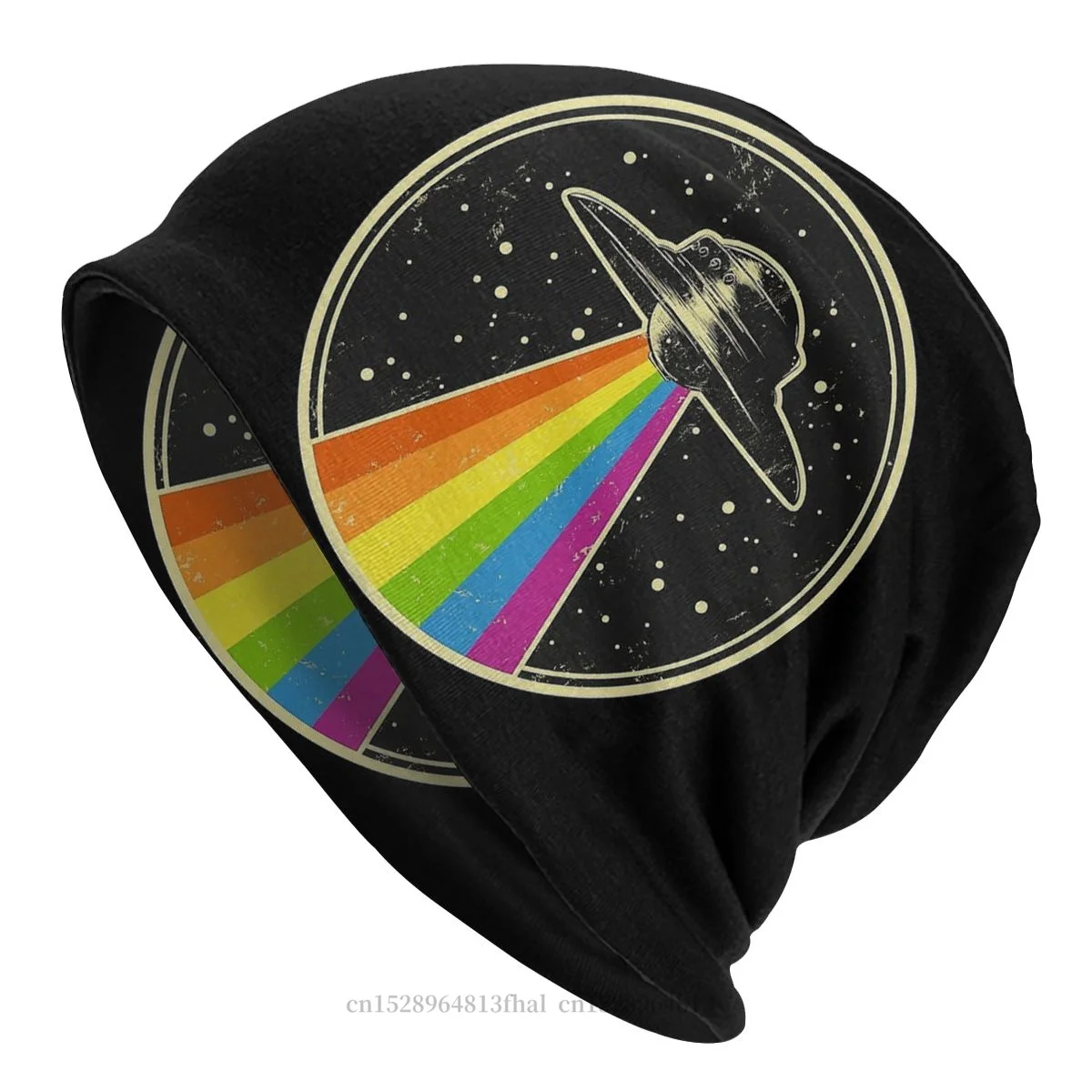 

Queer UFO Rainbow Abduction LGBT Gay Pride Caps Men Women Alien Interesting Mysterious Skullies Beanies Ski Caps Soft Bonnet Hat