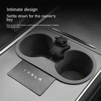 for tesla model3y central control silicone cup holder coaster limiter modification accessories 21 22 models