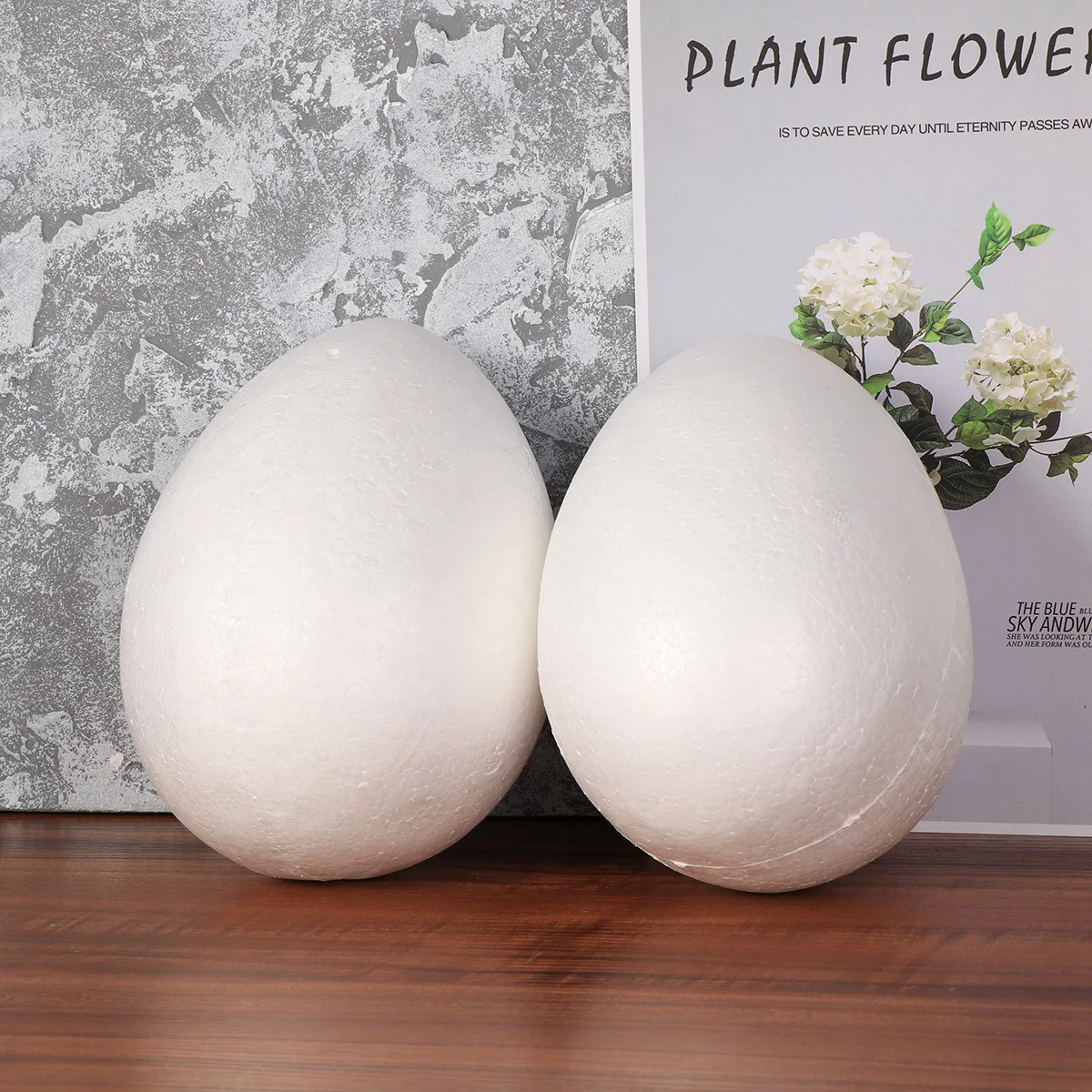 

2 Pcs The Bird's Nest Craft Eggs DIY Easter Painting Wreath Foams Child Artificial Flower Garland