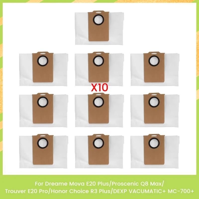 Фото Мешок для сбора пыли для пылесосов E20 Plus/ Q8 Max/Trouver E20 / Choice R3 Plus, 10 шт. - A009 №3