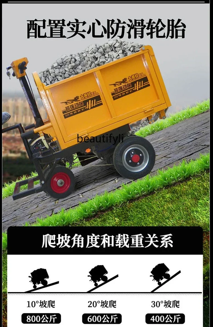 Электрический серый ковш на строительной площадке раствор тянущий кирпич