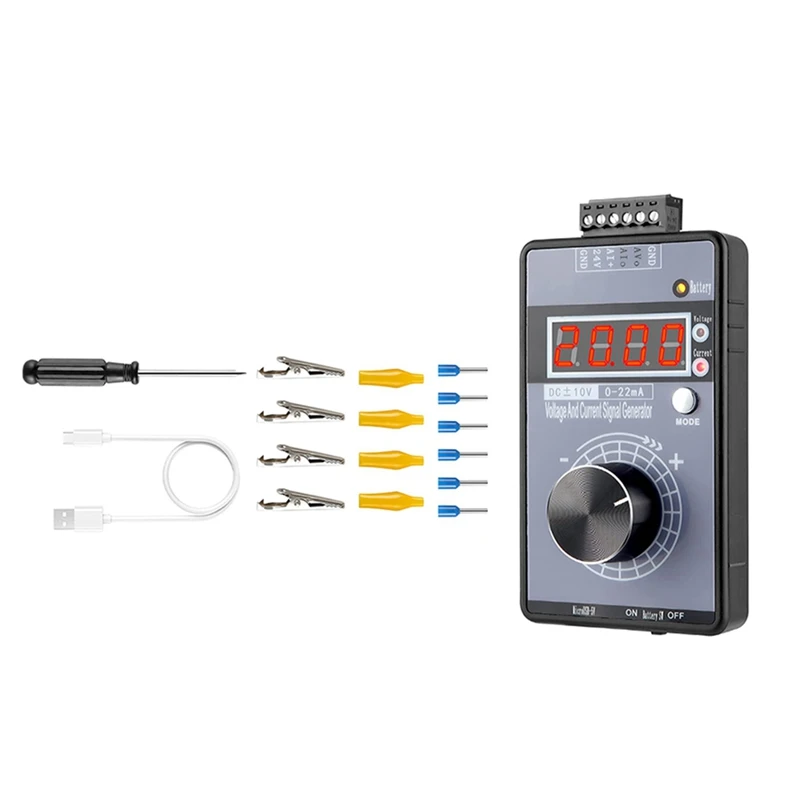 

0/4-20MA DC 0-10V Signal Generator,Analog Generator With 4-Digit LCD Display,Accuracy 0.01,For PLC/Panel Testing