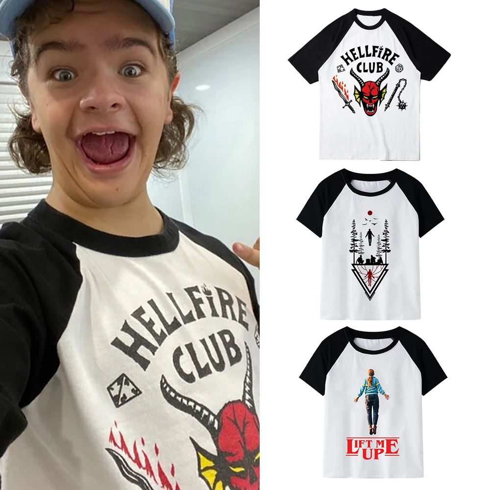 

High Quality Lycra Cotton Unisex Stranger Things 4 T Shirt Women Aesthetic Hellfire Club Tshirts Men Daily Casual Tee Shirt